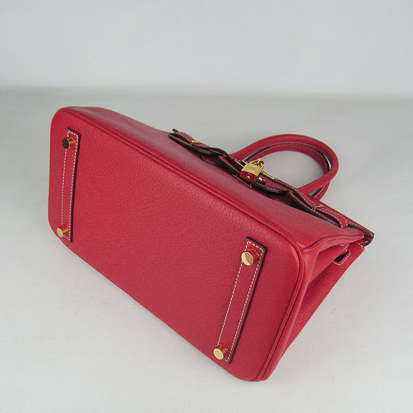 Replica Hermes Birkin 30CM Togo Leather Bag Red 6088 On Sale - Click Image to Close